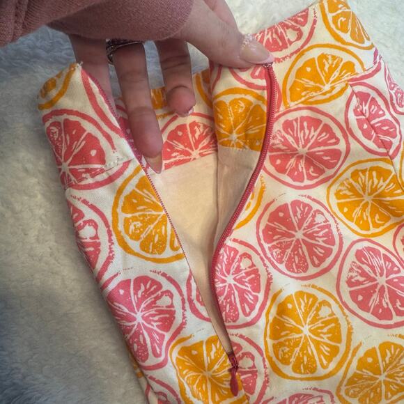 Vineyard Vines Women’s Citrus Orange Grapefruit Zip Up Mini Skirt Size 10 - Picture 7 of 7